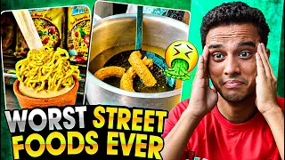Worst Indian Street Food Ever! 😂 Maggie chai & Besan ke gatte(Game over)
