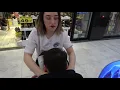 ASMR Female Chair Massage Chiropractic Adjustment Body Massage