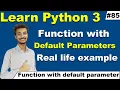 Function with default parameters in Python in Hindi Urdu Functions in Python Cyber Warriors