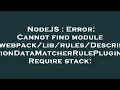NodeJS Error Cannot find module Require stac
