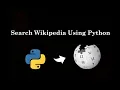 Search Wikipedia Using Python