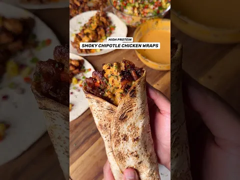 TASTIEST Smoky Chipotle Chicken Wraps🍗🌯🍍 ONLY 400 Calories 36g Protein!