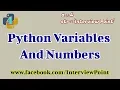 Python Variables and Numbers Python Tutorial Part - 4