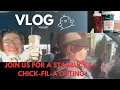 Vlog Trying the new Starbucks Merry Mint White Mocha Chick-Fil-A Drive-Thru Experience
