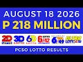 Lotto Result Today 9PM August 18 2026 PCSO