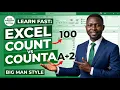 How to use the count and counta function in Excel