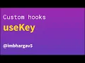 useKey Handle keypress event Daily react hooks