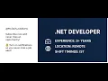 Hiring Now NET Developer Remote