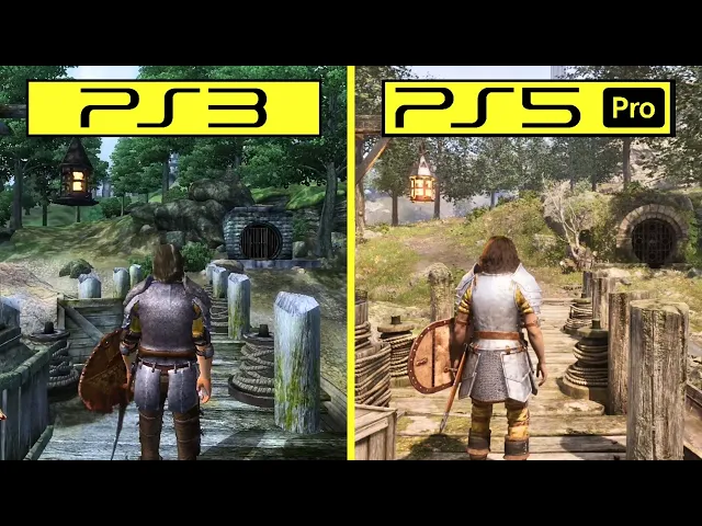 The Elder Scrolls IV: Oblivion Remastered vs Original Graphics Comparison | PS5 Pro vs PS3