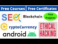Udemy Free Certificate Courses Ethical Hacking SEO tutorial for beginners Project Online Classes