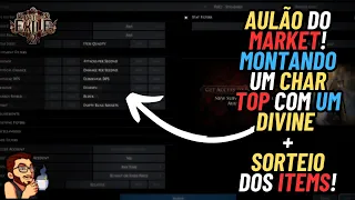 AULÃO DO MARKET! MONTEI CHAR ENDGAME BRUTO COM 1 DIVINE E VOU SORTEAR OS ITENS! PATH OF EXILE 2