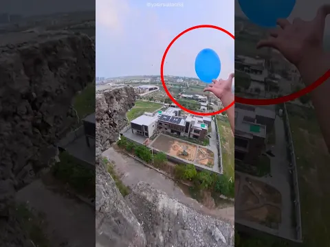 Can He Catch the Balloon Before It Falls?