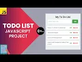 Learn how to make a To-do List using HTML CSS and JavaScript