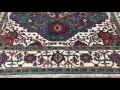 Serapi Blue and Beige Wool Oriental Handmade Rug - Overstock com