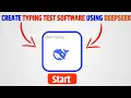 Create a Typing Test Game using HTML CSS JavaScript with DEEPSEEK Step-by-Step Tutorial 2025