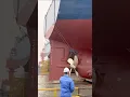 Biggest cargo ship slides into the ocean for the first time
