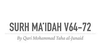 mohammad taha al junaid surah al maidah verse 64 72 