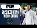 Where did Notre Dame finish in the 2023 team recruiting rankings
