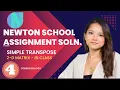 Newton school Simple-Transpose Newton school assignment answer Java 2d array questions soln