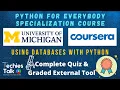 Coursera Using Databases With Python All Weeks Graded Assignments and Quizzes Solved
