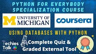 Coursera Using Databases With Python All Weeks Graded Assignments and Quizzes Solved