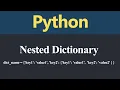 Nested Dictionary in Python Hindi