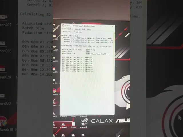 Galax RTX 5090D HOF OC LAB 4GHz GPUPI v3.3 - 32B
