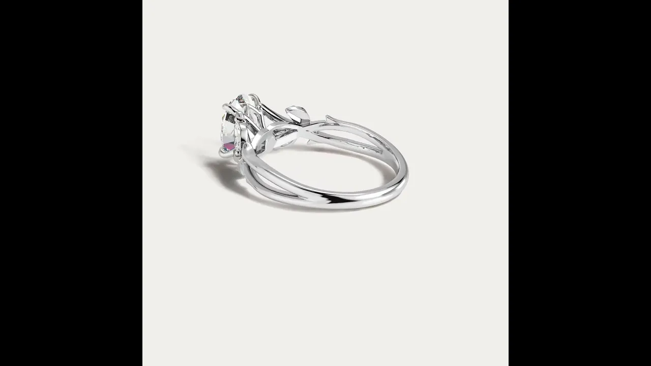 Bellamy丨Oval Cut Lab Diamond Intertwined Vine Engagement Ring
