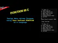 Design ur own Menu driven program using USER DEFINED FUNCTION in C simplest way