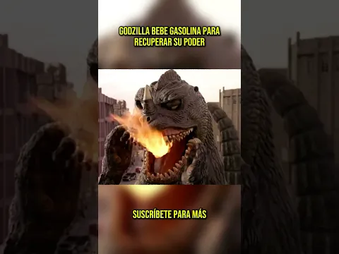 😂 Godzilla bebe gasolina para recuperar su poder #shorts