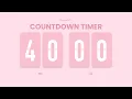 Pink Focus Timer 40-Minute Countdown Timer Minimal Flip Clock