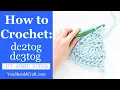 How to dc2tog dc3tog left-handed tutorial