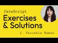 01 Variable Names - JavaScript Exercises Solutions trickyJS