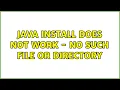 Ubuntu Java install does not work - no such file or directory