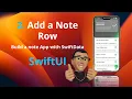Adding a Note Row Build a Note App