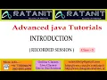 Advanced java Tutorials Introduction by Mr Ratan class-03