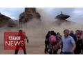 Download Lagu Nepal earthquake: Video shows terrified tourists as the temple collapses - BBC News