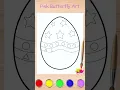 Easter Egg Drawing Painting and Coloring for Kids Toddlers Easy Shape Drawings