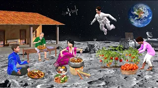 Chand Pe Rahane Wala Family Chicken Biryani Village street Food Hindi Kahaniya Moral Stories