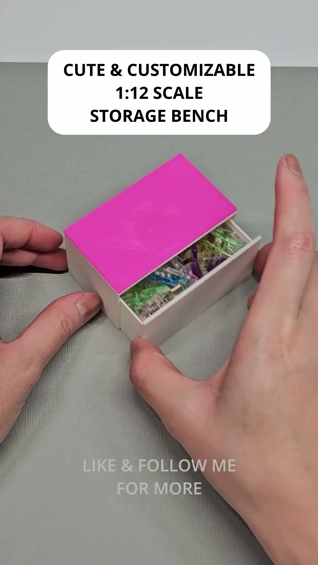 Miniature bench | 1:12 scale dollhouse furniture