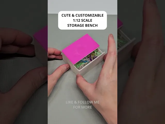 Miniature bench | 1:12 scale dollhouse furniture video thumbnail