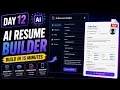 30 Days 30 Projects Day 12 Resume Builder using Prompting in 15 minutes
