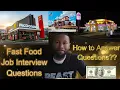 Fast Food Job Interview Questions and Answers For Teens Updated