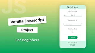 How to Make A Tip Calculator in JavaScript JS Project for Beginners