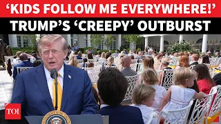 ‘KIDS…COME FOLLOW ME!’: Trump Creeps Up School Event With Long Helipad Rant; SHOCKS McMahon