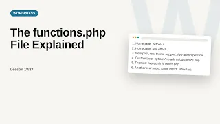 The functions php File Explained WordPress Development Tutorial