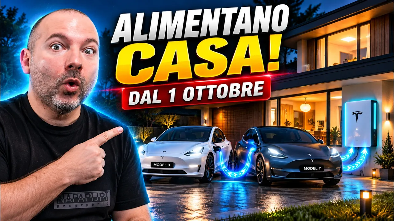 Tesla Model 3 e Model Y possono alimentare la casa dal 1° ottobre