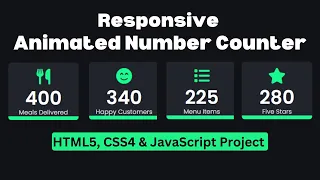 How to Create an Animated Number Counter with HTML CSS and JavaScript Step by Step Tutorial