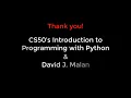 CS50 s Introduction to Programming with Python - Final project