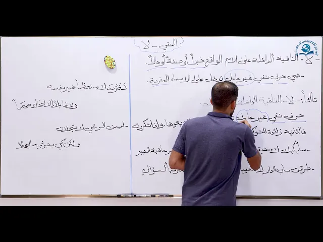 ⁣مادة اللغة العربية للصف السادس الاعدادي : لا النافية الداخلة على الاسم الواقع خبرآ